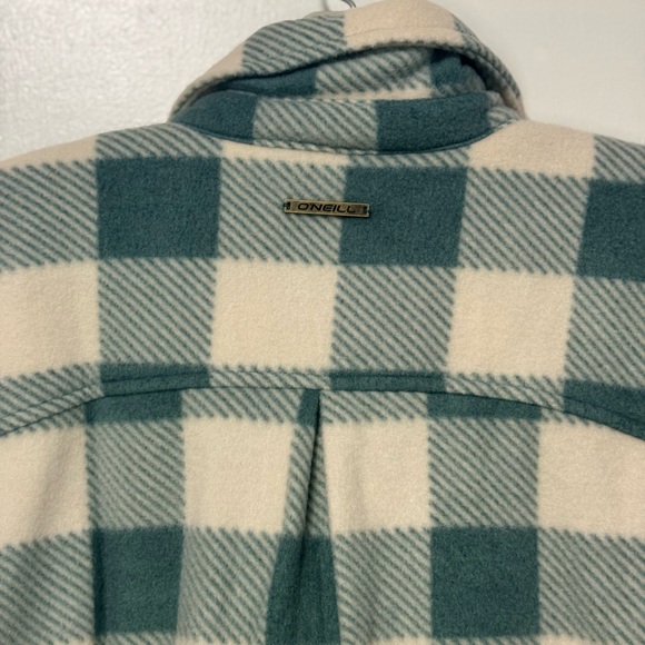 O’Neill Women’s Small Zuma Superleece Flannel Shirt Silver Pine - Picture 7 of 8